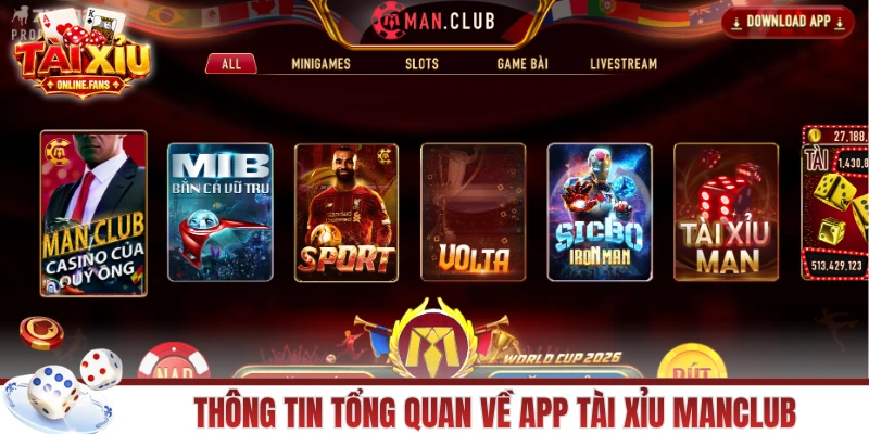 Thông tin tổng quan về app tài xỉu MANCLUB