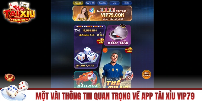 Một vài thông tin quan trọng về app tài xỉu VIP79