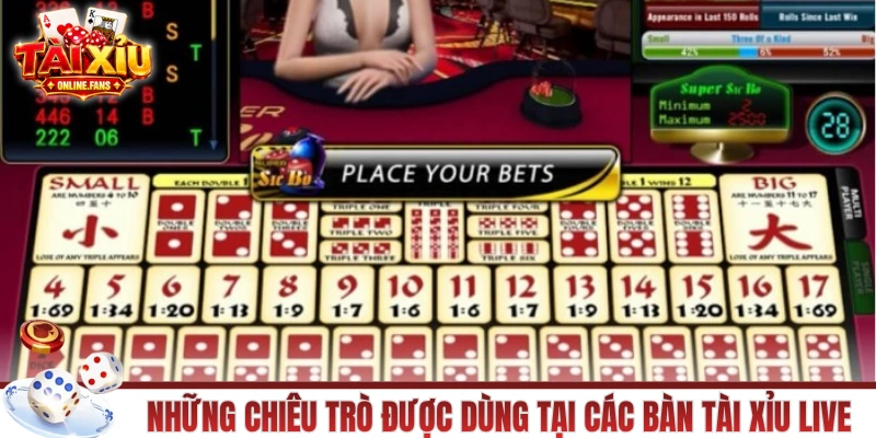Những chiêu trò được dùng tại các bàn tài xỉu live