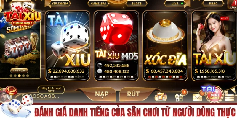 Đánh giá danh tiếng của sân chơi từ người dùng thực
