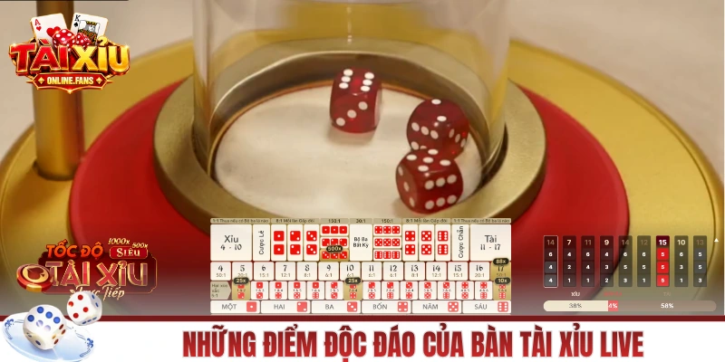 Những điểm độc đáo của bàn Tài Xỉu live